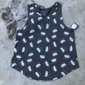NWT Grayson Threads California Tank Top Bear Print